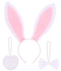 PRICES MAY VARY. COMPLETE ENSEMBLE: Elevate your festivities with our Funcredible Lola Bunny Costume Set – a comprehensive set that includes one pair of white bunny ears headband with pink inner ears, white bowtie and tail. These are adorned with luxurious velvet fabric, ensuring a plush feel without any animal fur. It's the perfect accessory for a charming bunny-themed costume! ADJUSTABLE FOR ALL AGES: Boasting bendable bunny ears with iron wires, our headband ensures a secure fit for toddlers, Lola Bunny Costume, White Bunny Ears, Black Bunny Ears, Rabbit Ears Headband, Bunny Ears And Tail, White Rabbit Costumes, Bunny Cosplay, Easter Costume, Rabbit Costume