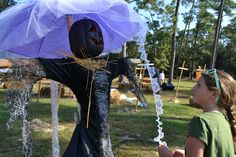 Jellyfish scarecrow in progress at the OB Scarecrow Festival 2013!  #ScarecrowFestival #Halloween #OrangeBeach #CoastalArtsCenter Jellyfish