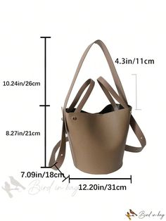 Bird in Bag - Leather Bucket Bag with Additional Pouch Versatile Bucket Bag With Removable Pouch, Everyday Bag With Detachable Strap In Bucket Shape, Trendy Brown Bucket Bag For Daily Use, Versatile Bucket Box Bag With Removable Pouch, Leather Box Bag With Removable Pouch In Bucket Shape, Leather Bucket Box Bag With Removable Pouch, Leather Bucket Shape Box Bag With Removable Pouch, Solid Bucket Bag With Detachable Strap For Daily Use, Large Capacity Bucket Shape Box Bag For Everyday Use