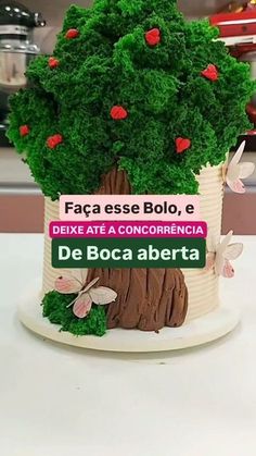 a cake made to look like a tree