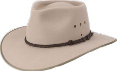 Cattleman Hat, Australian Style, Sweat Band, Safari Style, Brass Fittings, Hall Of Fame, Wide Brimmed, Upf 50, Genuine Leather