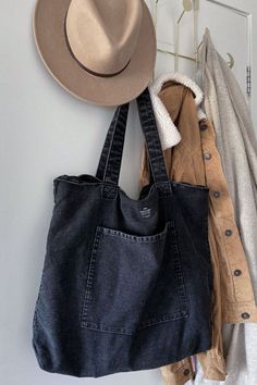 Mochila Jeans, Sac Tote Bag, Sacs Tote Bags, Diy Tote, Denim Tote Bags, Diy Tote Bag