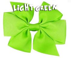 Hair Bows For Little Girls or Baby's 4 to 4.5" each 12 Colors to choose from. $2.75 each Free Shipping Light Green