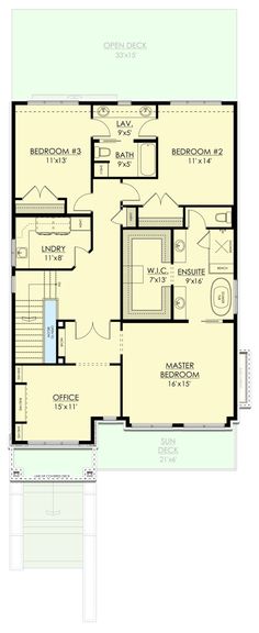 the first floor plan for a small house