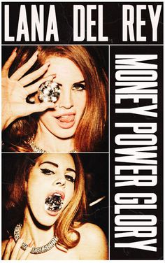 a woman with makeup on her face and hands in front of the words lana del rey