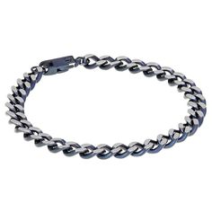 "Add an impressive accent to your look with this stylish LYNX gunmetal gray stainless steel chain bracelet. Add an impressive accent to your look with this stylish LYNX gunmetal gray stainless steel chain bracelet. Length: 8.5 in. Chain width: 7 mm Chain type: curb Metal: stainless steel Plating: gunmetal gray ion plated Finish: polished Packaging: boxed Please note, due to the high value of this item, a signature may be required upon delivery. Size: 8.5"". Color: Grey. Gender: male. Age Group: Modern Gunmetal Jewelry With Stainless Steel Clasp, Modern Adjustable Gunmetal Chain Bracelet, Gunmetal Chain Link Bracelet, Gunmetal Chain Link Bracelet As Gift, Modern Gunmetal Chain Bracelet, Modern Gunmetal Link Jewelry, Modern Gunmetal Chain Link Jewelry, Modern Gunmetal Chain Bracelet In Stainless Steel, Modern Gunmetal Stainless Steel Chain Bracelet