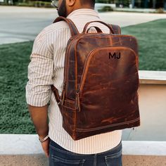 "Christmas Day Special offer Flat 70% Off With Free Shipping  ✍✍Free Personalization  Free Gift Wrapping Free Shipping 🔰 FEATURES: ◾ Unisex Backpack ◾ Made in Full-grain Leather, Excellent Quality ◾ Brown Vintage Color ◾ Padded pocket for laptop in the main compartment ◾ Antique Brass Hardware ◾ YKK Zippers ◾ 2 Pen Holder Slot ◾ Phone Holder and card Holder Slot ◾ Interior Zipper Pocket  ◾ Velvet Lining 🔰🔰 Dimensions 🔰🔰 Height :- 16 Inches Length :- 12 Inches Width :-   5 Inches 🔦Material: Gift Backpack With Zipper Closure, Brown Backpack For Gift, Brown Satchel Backpack For Gift, Rectangular Large Capacity Backpack Gift, Back To School Satchel Backpack As Gift, Back-to-school Satchel Backpack As Gift, Leather Backpack Gift, Rectangular Backpack For Gift, Rectangular Backpack As A Gift