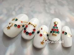 Winter Nail 2023, Beach Nails Art, Christmas Nail Inspo, Nail 2023, 2023 Beach, Christmas Tree Nails