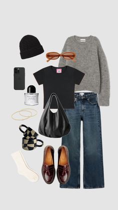 #winteroutfit#outfitinspo Loafers Outfit, Autumn Fits, Outfit Inspo Fall, Lookbook Outfits, Looks Vintage, Fall Winter Outfits, Look Chic, Fall Outfit, Look Cool