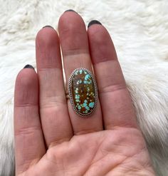 Nature-made polka dots shine in this Nevada Turquoise Ring. Vintage. Ring Vintage, Nevada, Turquoise Ring, Polka Dot, Polka Dots, Dots, Turquoise, Ring, Nature