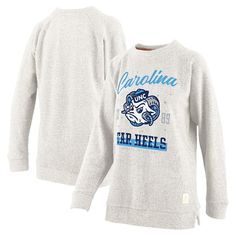 Stay cozy and show off your North Carolina Tar Heels pride in this Comfy Cairo Terry Pullover Sweatshirt from Pressbox. This ultra-soft sweatshirt is crafted from a cozy cotton-poly blend and features terry fabric for lasting durability. With convenient thumbholes at the cuffs and a banded waistband, this pullover was made for game day comfort. Winter Moisture-wicking Sweatshirt In Athletic Heather, Heels Plus Size, Plus Size Comfy, Unc Sweatshirt, North Carolina Hoodie, Athletic Heather Graphic Cotton T-shirt, Torrid Tshirts, North Carolina Tar Heels, Tar Heels