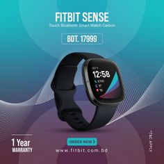 the fitbit sense smart watch is on sale for $ 799 99 with an additional warrant