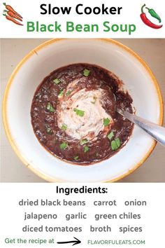 the recipe for slow cooker black bean soup