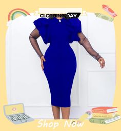 Women's Fall/winter Mesh and Pleated Plus Size Ol Chic Career Dress Dresses Office, Office Dresses, Career Dress, Womens Fall, Women's Style, Plus Size Fashion, Career, Fall Winter, Mesh