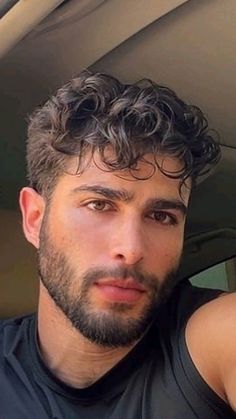 Trimmed Beard Styles, Persian Men, Black Curly Hairstyles, Muslim Beard, Medium Curly Hairstyles, Curly Taper Fade, Male Hairstyle, Curly Hairstyles For Men, Fancy Aesthetic