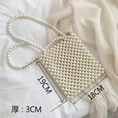 Cyflymder Mini Pearl Bag Handmade Vintage EVA Beaded Fashion Banquet P – cyflymder Summer Wedding Shoulder Bag With Pearl Handle, Beaded Beige Bags For Party, Summer Evening Bag With Pearl Handle, Handheld, Summer Evening Bag With Pearl Handle As Gift, Beige Beaded Bags For Party, Summer Square Bag With Pearl Handle, Summer Square Bags With Pearl Handle, Pearl White Beaded Shoulder Bag For Party, Elegant Beaded Summer Bags