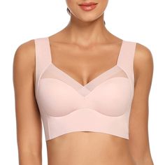 PRICES MAY VARY. 【 Seamless Wirefree Comfortable Everyday Bras】WOWENY Daily Basic Bras Made By Advanced Adhesion Tech For Seamless Effect, More Flat And Gentle To Sensitive Skin. No Wire Seamless Comfy Bra For Women, Thin Soft And Lightweight, Genuine Zero Feeling Bra, Just Like Wearing Nothing At All! High Elastic Wireless Comfort Bra Perfectly Fits Most Of Body Shapes And Provides Max Comfort And Freedom Of Movement 【 Back Smoothing Comfy Cotton Sleep Bra Bralette】 Soft Seamless Sleeping Bra W Wirefree Bras, Lace Bras, Push Up, Mesh, Elastic, Bra, For Women, Lace