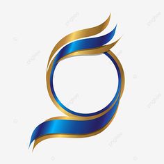 a blue and gold letter b logo with wavy lines on the bottom, font, symbol, design png and psd