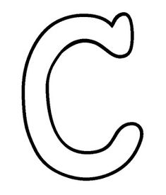 the letter c is shown in black and white