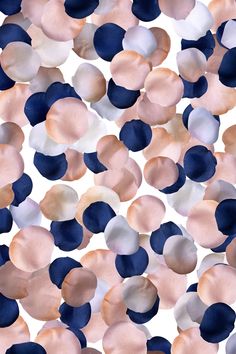 an image of many different colored circles on a white background with blue and pink colors