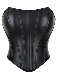 Black PVC Leather Corset Tops   Condition: Brand New  Color:Black  Size:S-2XL  Material:Leather  Design:Strong Corset Cord Lacing  Back Style:lace-up  Includes:Corset  This everyday corset is both lightweight and effective. The black leather make for a flattering vertical line, whilst narrowing your waist. Comfortable enough for daily wear, this is the Overbust corset for when you want that discreet streamlined look.   Where to Buy Perfect Corset  amp;amp; Bustier Online?   Victoriandancer corset collection is a large-scale game,A plethora of styles, exquisite workmanship, complete sizes, and affordable prices are all the reasons why you choose here!please check out our full range of products to find the right women amp;#39;s tight corset for you. Put on our sexy and bold corset and immers Leather Clothing Design, Full Corset, Leather Corset Top, Long Corset, Leather Corset Top Outfit, Corset Black, Black Leather Corset Outfit, Overbust Corset Outfit, Leather Clothes