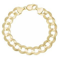 Miami Curb Link Bracelet Real 14K Yellow Gold All Sizes - Solid - bayamjewelry 21 Grams, Real Gold Jewelry, Bracelet Collection, Staple Pieces, 10k Gold, Real Gold, Lobster Claw, Link Bracelets, Diamond Jewelry