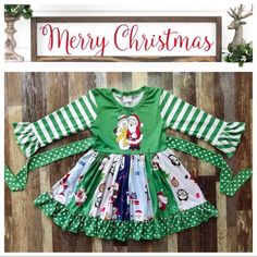 Size 2t (S) Size 3t (M) Size 4t (L) Size 5-6t (Xl) Size 6-7 (2xl) New 95% Cotton / 5% Spandex Playful Long Sleeve Christmas Dress, Playful Long Sleeve Holiday Dress, Playful Cotton Long Sleeve Twirl Dress, Playful Long Sleeve Cotton Twirl Dress, Green Long Sleeve Dress For Playtime, Playful Green Long Sleeve Dress, Disney Minnie Mouse Outfit, Cute Long Sleeve Dresses, Panda Outfit