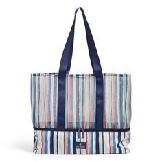 This tote is perfect for beach or pool days. Outlet Exclusive Mesh top with Lighten Up base Two compartments. Dimensions: 19. 0" w x 15. 5" h x 6. 0" d Handle/Strap Handle drop 12. 0" Weight: 0. 94 lb Vera Bradley Outlet Mesh Dual Compartment Tote Bag in Cabana Stripe Casual Rectangular Beach Bag For Poolside, Summer Vacation Travel Bag, Multicolor Beach Bag For Everyday Use, Beachwear Tote Beach Bag For Travel, Travel-ready Beachwear Tote Beach Bag, Multicolor Beachwear Bags For Travel, Multicolor Beachwear Travel Bag, Casual Beach Tote Bag For Poolside, Casual Beach Bag Tote For Poolside