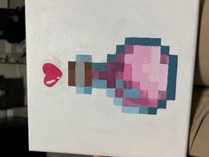 love, heart, minecraft, dragons breath Minecraft Love Potion Painting, Minecraft Love Potion, Bf Gf Painting, Minecraft Heart Drawing, Bf And Gf Painting Ideas, Valentines Painting For Boyfriend, Minecraft Love, Heart Painting Aesthetic, Painting For Bf