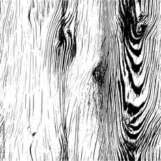 an animal's head is shown in black and white, as well as wood grain