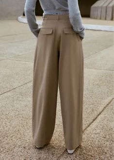 Tailored Wide Tapered Pant + Belt Taupe Tapered Pant, Ankle Sleeve, Boyfriend Blazer, Chunky Knitwear, Boutique Stores, Fabric Tape, Now And Forever, Pleated Pants, In The Winter