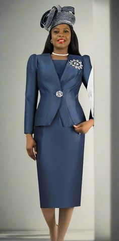 Lily and Taylor 4890 3 piece Silky Twill Skirt Suit Colors: Navy, Orchid, Pink, White Sizes: 4, 6, 8, 10, 12, 14, 16, 18, 20, 22, 24 Matching Hat Available H109 Pink H399 Navy Call (469) 571-3647 or email DivasDenFashion@gmail.com to purchase hat Elegant Fitted Solid Color Sets, Elegant Fitted Sets, Elegant Blue Skirt Suit For Fall, Fitted Solid Color Party Set, Fitted Blue Skirt Suit For Fall, Elegant Blue Winter Sets, Elegant Fitted Knee-length Skirt Suit, Elegant Blue Party Skirt Suit, Semi-formal Fitted Skirt Suit With Suit Collar