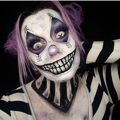 Haunted House Makeup, Creepy Clown Makeup, Clown Face Paint, Monster Makeup, Creepy Halloween Makeup, Halloween Makeup Scary