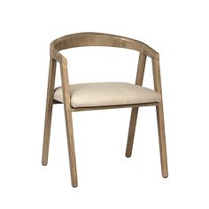 Michelle Upholstered Dining Chair - Pure Salt Shoppe Dovetail Furniture, Linen Dining Chairs, Oak Dining Chairs, Linen Chair, Mid Century Dining Chairs, Mid Century Dining, Antique Wood, Curved Back, Linen Upholstery