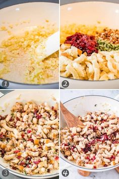 steps to make pasta salad with chicken and cranberries