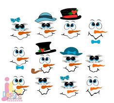 an assortment of cartoon birds with hats and bow ties on their heads, including one wearing a top hat