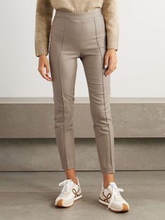 Elegant Full Length Cashmere Pants, Chic Cashmere Workwear Pants, Chic Cashmere Pants For Work, Timeless Full-length Bottoms For Fall, Timeless Full-length Pants For Fall, Elegant Fitted Cashmere Bottoms, Timeless Full Length Bottoms For Fall, Elegant Straight Leg Cashmere Bottoms, Cashmere Trousers For Work