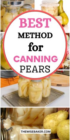 the best method for canning pears in jars