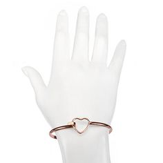 Circumference: 7 1/2 InchShape: HeartMetal Color: Rose ToneBracelet Type: Bangle BraceletsMetal: BrassOwned & Founded: Women Owned/FoundedCountry of Origin: Imported Rose Gold Heart Bangle Bracelet, Rose Gold Heart Bangle Bracelet Gift, Rose Gold Metal Heart Bangle, Rose Gold Metal Heart Bangle Bracelet, Valentine's Day Rose Gold Heart Bangle Bracelet, Rose Gold Metal Bracelets With Heart Charm, Adjustable Rose Gold Heart Bangle Bracelet, Heart Bangle Bracelet, Bracelets Bangle