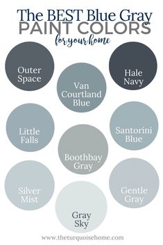 the best blue gray paint colors for your home, with text overlaying it