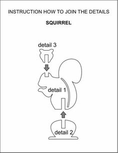 an instruction for how to join the details in squirrel's tail and tail diagram