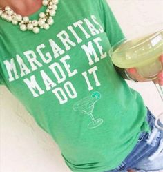 Margaritas Made Me Do It T-Shirt Tee Funny cocktail Party all sizes + free gift Cute Green T-shirt With Funny Text, Fun Green Top With Text Print, Fun Green Tops With Text Print, Funny Green Top With Letter Print, Funny Green Tops With Letter Print, Fun Green Tops With Letter Print, Green Funny Tops With Text, Cute Green Top With Text Print, Funny Green T-shirt With Slogan