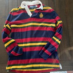 Multi Colored, Never Worn Just Washed, Great Quality And Fit. Has Verification Tag Inside Which Works. Mint Condition And Can’t Find Original Price They Stopped Making This Shirt But I Know It Was Over 200. Classic Multicolor Long Sleeve Tops, Classic Multicolor Fall Top, Classic Multicolor Tops For Fall, Rugby Vintage, Bday List, Medicine Ball, Street Style Outfits Men, Outfits Men, I Know It