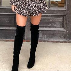 These Black Over The Knee Boots Are Perfect For Any Outfit. They Have Stretch To Them So They Aren’t Tight On Any Thigh. Fit True To Size. Comfortable To Walk In, Heel Isn’t Too High. Just Don’t Wear Them Like I Thought I Would. Never Worn, Still In Original Box And Packaging. Black Over The Knee Boots, Just Don, Over The Knee Boots, Over The Knee, Knee Boots, Walk In, The Knee, Original Box, Tights