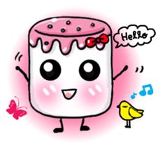 a drawing of a cupcake with pink frosting