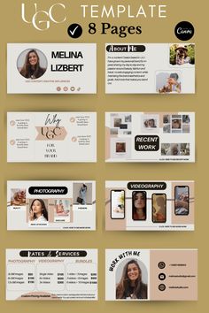 #Jewerly_Website #Social_Media_Manager_Portfolio #Ugc_Portfolio_Template #Marketing_Portfolio Ebook Template Design, Marketing Portfolio, Photography Website Templates, Landing Page Website, Types Of Social Media, Ugc Content, Media Kit Template