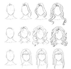 the different types of hair and how to draw them