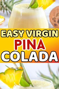 easy virgin pina cola recipe with pineapples