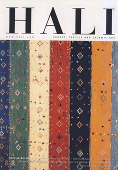 the front cover of an article with different colors and patterns