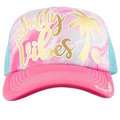 Nwt Simply Southern Salty Vibes Trucker Hat Enjoy All The Boardwalk Has To Offer, While Protecting Your Face From The Sun With The Simply Southern Women's Salty Vibes Trucker Hat. Featuring A Pre-Curved Brim And Adjustable Back For A Customized Fit, The Salty Vibes Hat Will Keep You Shaded And Happy All Day Long. Pro-Shape And Pre-Curved Brim For Ultimate Sun Protection Mesh Backing For Maximum Breathability Fabric : 20% Cotton / 80% Polyester Sticker On Bill Is Removable Fun Pink Sun Hat For Vacation, Pink Visor Sun Hat For Vacation, Pink Visor Hat For Summer, Pink Summer Baseball Cap With Curved Brim, Cute Baseball Cap For Beach In Spring, Cute Baseball Cap For Beach Spring Season, Cute Trucker Hat For Beach In Spring, Cute Trucker Hat For Beach Spring Season, Cute Trucker Hat For Spring Beach